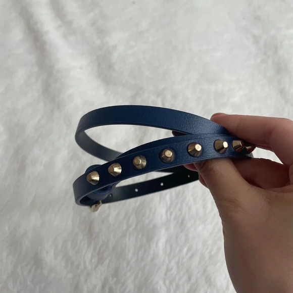 Navy studded belt - Picture 4 of 4